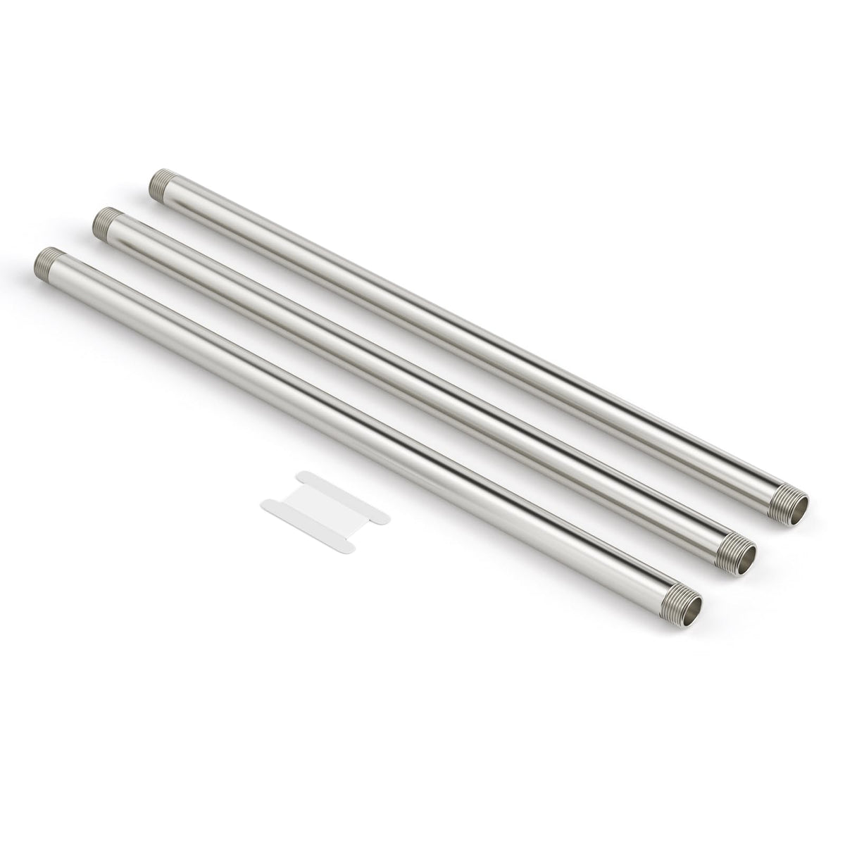 TAILONZ PNEUMATIC 1" NPT Male x 1" NPT Male 304 Stainless Steel Pipe Nipple, 12" Length Cast Pipe Fitting, Threaded Connector（Pack of 3）
