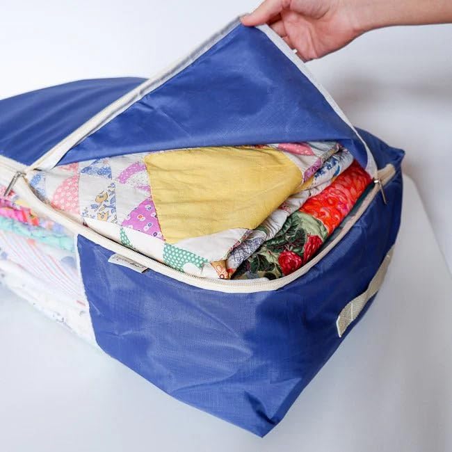 Quilt Storage Bag - Standard Size (22L x 15"W x 8"H) - Night Fall Blue" - color: Night Fall Blue