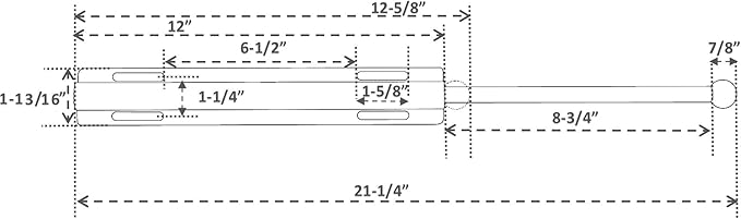 12" Valet Rod Standard for Closet Polished Brass PB Metal