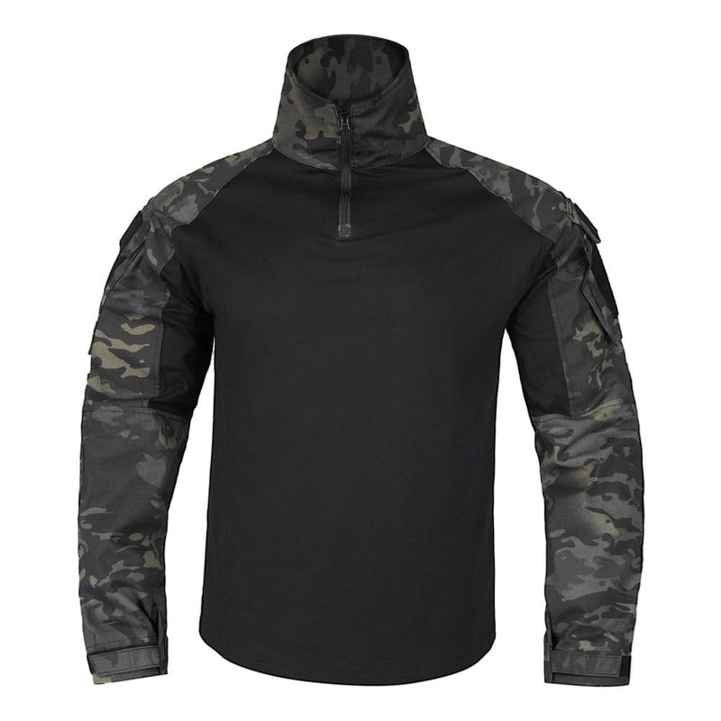 KRYDEX Tactical G3 Combat Shirt Rapid Assault Long Sleeve Shirt with Elbow Pads (MCBK, Medium)
