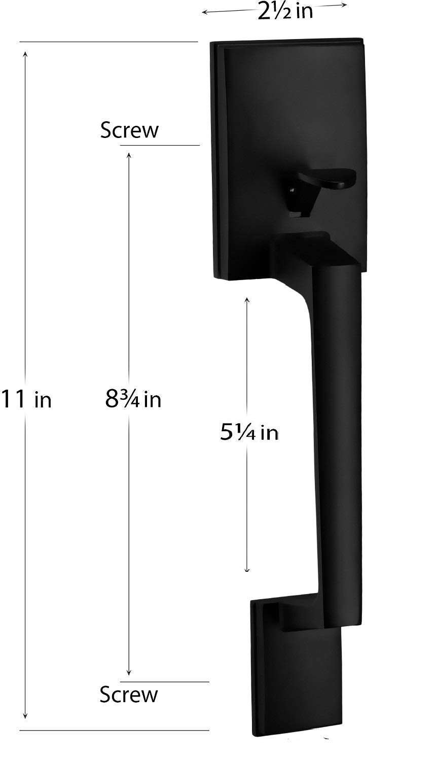 Berlin Modisch Single Cylinder HandleSet with Lever Door Handle (for Entrance and Front Door) Reversible for Right and Left Handed deadbolt Handle Set Iron Black Finish