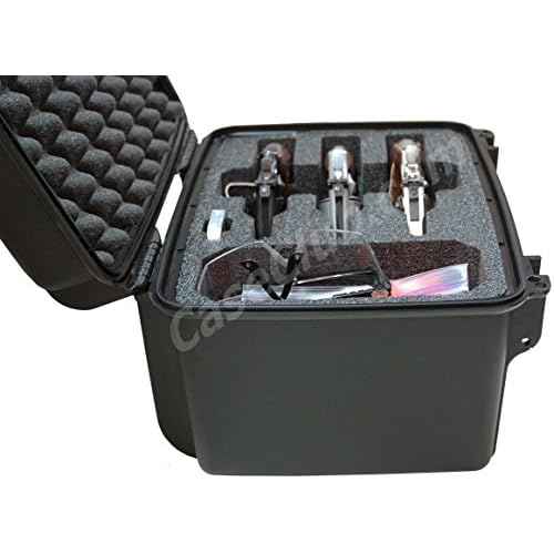 Case Club Waterproof 3 Revolver/Semi-Auto Pre-Cut Case with Silica Gel to Help Prevent Gun Rust