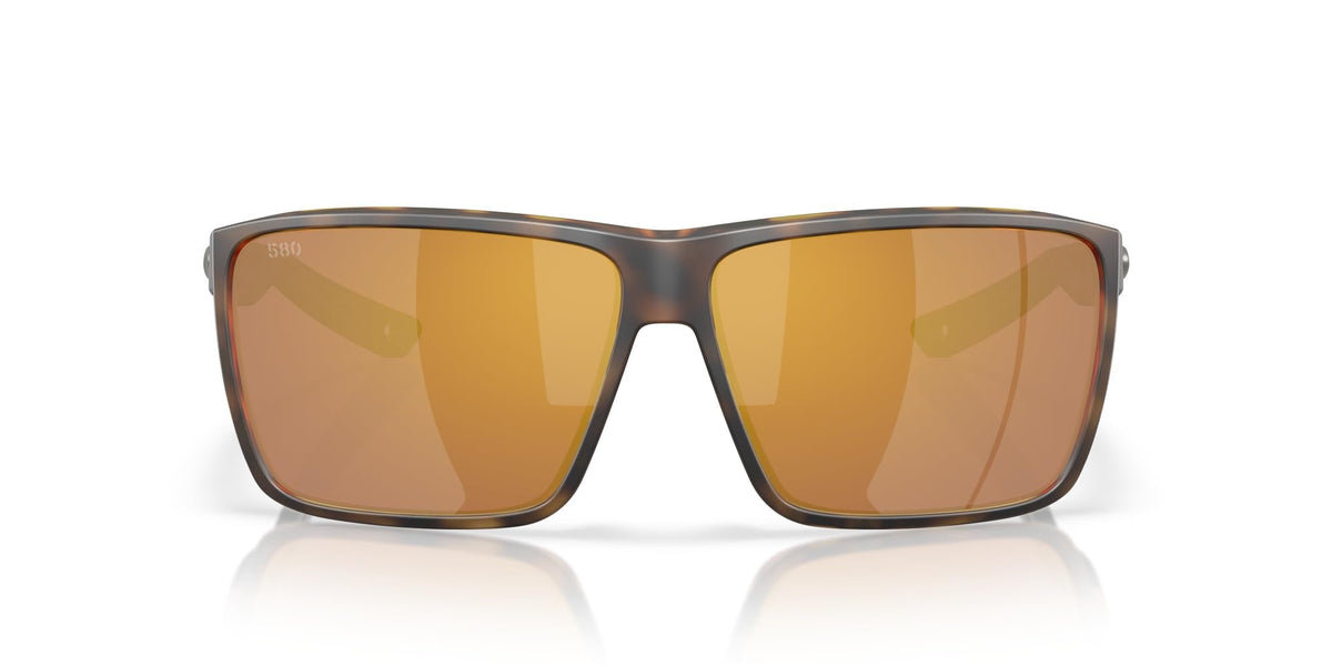 Costa Man Sunglasses Matte Tortoise Frame, Gold Mirror Lenses, 64MM