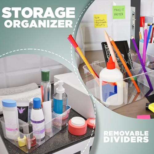 Utopia Home Tea Bag Organizer - Stackable Tea Bag Storage Organizer with Clear Top Lid- Tea bag holder For Counter tops, Kitchen Cabinets, Pantry, Sweeteners (Clear, Pack of 6) - size: Pack of 6