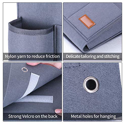 Felt Storage Bag Bed Table Tray for Laptop Couch Side Pocket Table Side Organizer Dorm Bed Felt Bed Storage Organizer Bedside Storage Bedside Sofa Felt Cloth Armrest