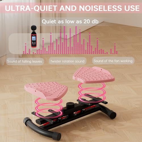 (440 lbs Weight Capacity) Waist Twister, Waist Twister Machine Exercise Fitness Tool, Twist Machine for Slim Waist and Core, with Smart LED Digital Display, 20dB Ultra-Quiet for Women Men