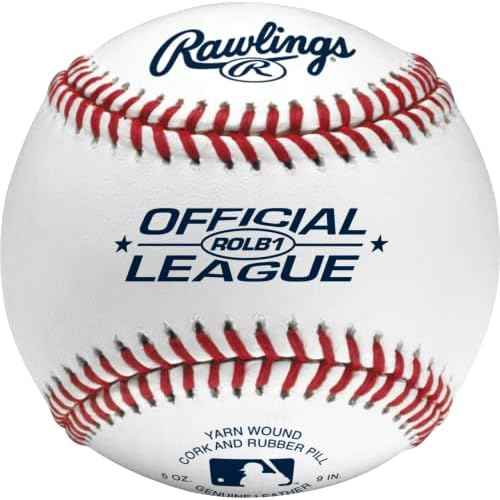 Rawlings | Official League Baseballs | Competition Grade | ROLB1 | Youth/14U | Game/Practice Use | 12 Count
