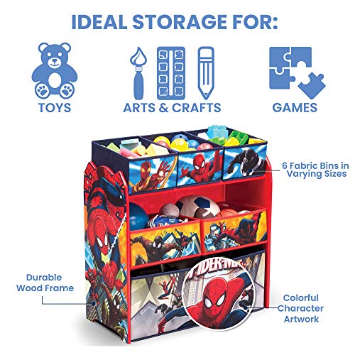 Delta Children Multi-Bin Toy Organizer, Marvel Spider Man - color: Spider-man