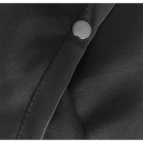 Betty Dain A Size Above Plus Size Salon Stylist Apron, Cut for Curves, Neck Strap with Adjustable Snap Closure, Lower Pockets with Zippered Bottoms, Lightweight, Water Resistant Nylon/Poly, Black, 1X