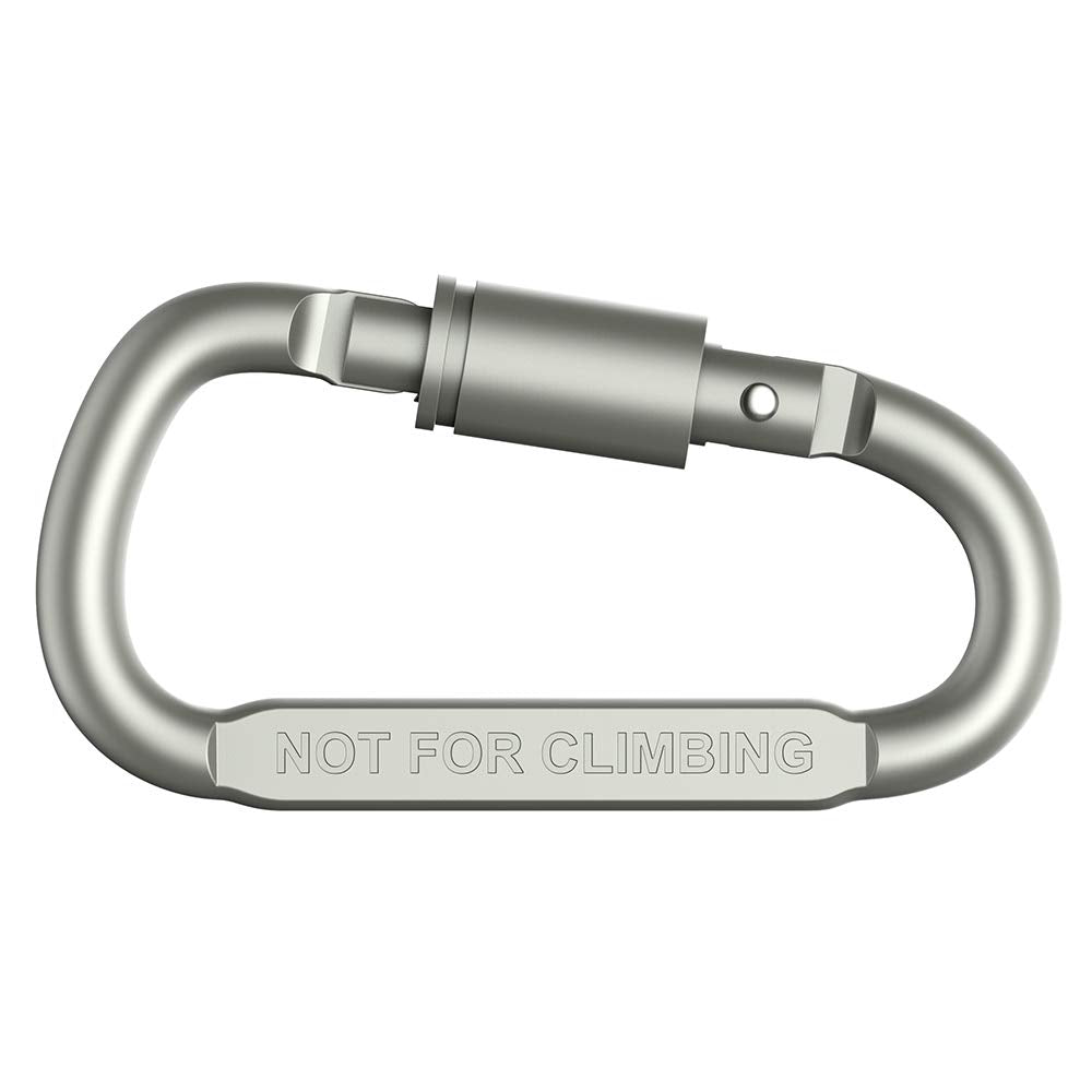 Outmate Premium Aluminum D-Ring Locking Carabiners (Pack of 6) - Lightweight & Durable for Hiking, Camping, Keychains, Dog Leashes & More - NOT for Climbing