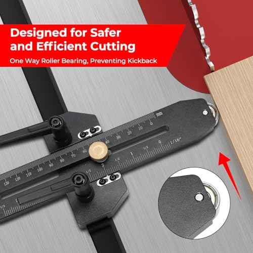 Thin Rip Jig Table Saw Jig Guide, Upgraded Making Repetitive Narrow Strip Cuts, Woodworking Tools Fast Thin Ripping Guide, Fits for 3/4" T Slot, 3/4" U Slot, 3/8" T Slot, for Band Saw Router Table