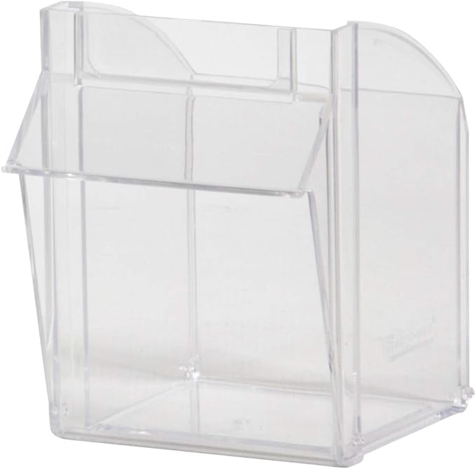 Akro-Mils TiltView Plastic Storage Cabinet with 6 Tilt Out Bins, Horizontal Plastic Parts Organizer, Teacher Toolbox, and Office Supply Organizer, 23-5/8" W x 3-1/2" H x 3-3/4" D, Stone