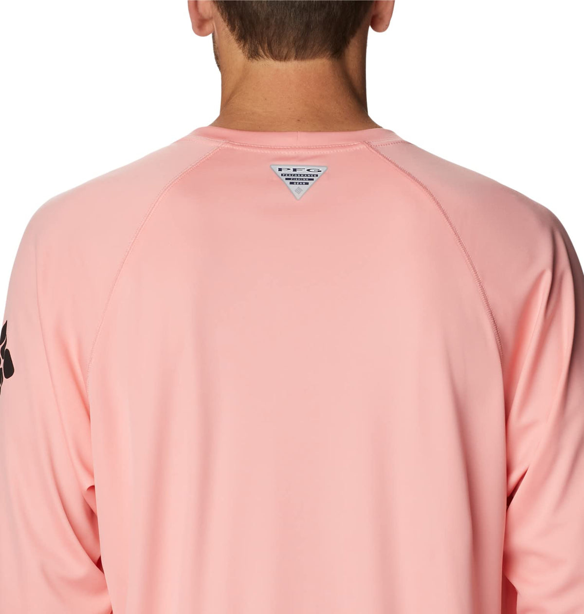 Columbia Men's Terminal Tackle Long Sleeve Fishing Shirt, Sorbet/Black Logo, 5X Tall