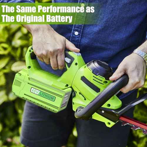 40 Volt 6000mAh Replace High-Capacity Battery for Greenworks 40V Battery, 6.0Ah Long-Lasting Compatible with Greenworks 29472 29462 2901319 and 40V G-MAX Power Tools