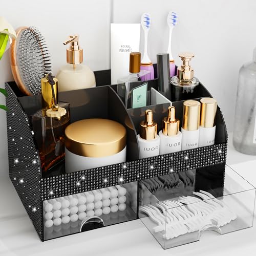 COMFYROOM Makeup Organizer, Bathroom Organizer (Bling Black) - color: Bling Black