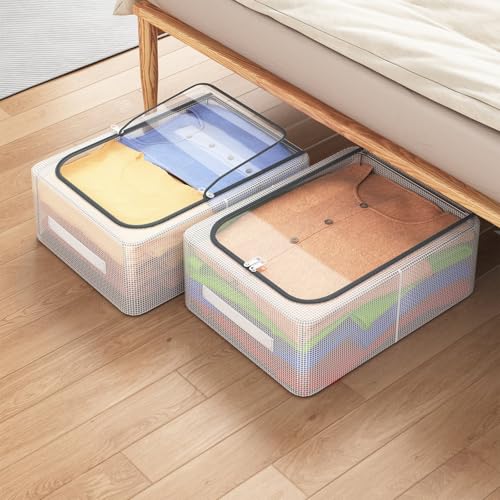 Stackable Shoe Boxes with Clear Lids, 15.8-Inch Boot Storage Bins with Handles for Bedroom Dormitory Under-Bed (3 Pack, 19Qt, 15.8x11.8x6in) - style: 3 Pack