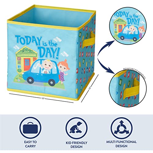 Idea Nuova Cocomelon Set of Two Spacious Collapsible Storage Cubes, 10"x10" - color: Cocomelon