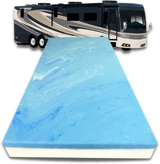 FoamRush 6-Inch Truck (32" x 29") Gel Memory Foam Mattress Replacement, Medium Firm, Comfort Pressure Relief, Made in USA, Camper Trailer RV Travel, Cover Not Included
