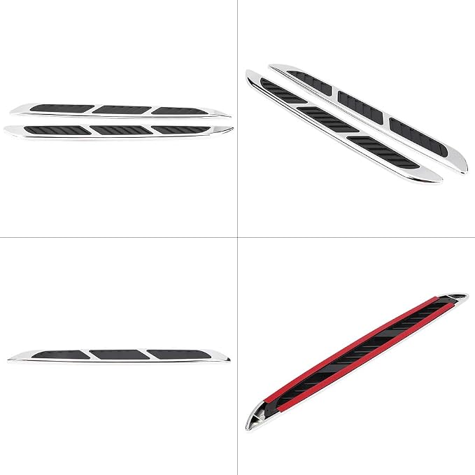 1 Pair Car Hood Vent Air Intake Grille, Car Exterior Hood Side Door Air Flow