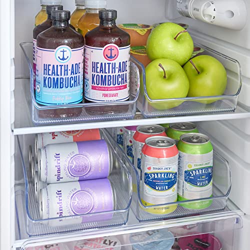 iDesign BPA-Free Plastic Freezer and Fridge Organization Bin for Kitchen, Fridge, Freezer, Pantry and Cabinet Organization, The Linus Collection – 11" x 7" x 3.5", Clear - style: 1 Pack