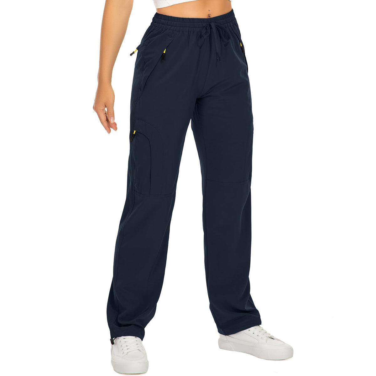 Toomett Women's Hiking Pants Quick Dry UPF 50 Travel Golf Pants Lightweight Camping Work Cargo Pants Zipper Pockets,6608,Blue,XS