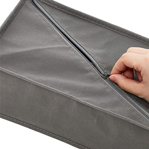 Amazon Basics Dresser Drawer Storage Organizer for Undergarments, Set of 4, Gray | Set of 4 - size: Set of 4