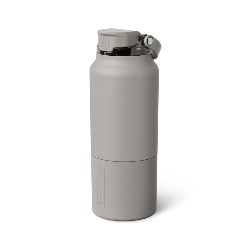 BrüMate Rise 35oz Water Bottle With 100% Leakproof Covered Silicone Straw | Insulated Stainless Steel Water Bottle With Removable Straw | Fast Flow | Soft Sip Silicone Spout | BPA-Free (Mocha)