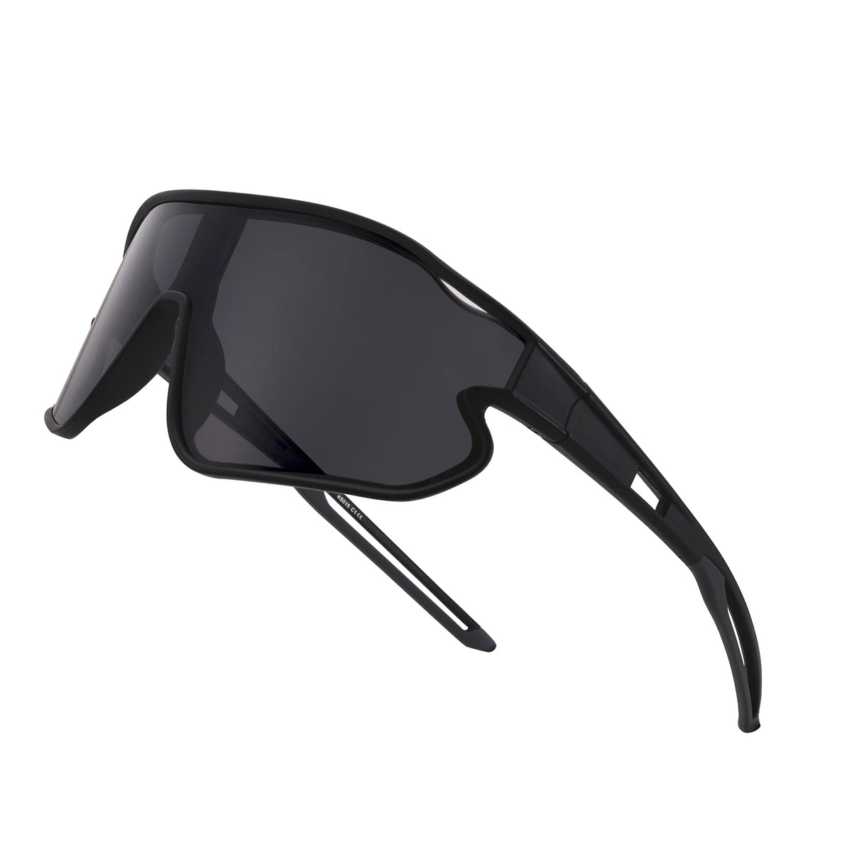 GLARDEFE Kids Baseball Sunglasses - Youth Baseball Sunglasses for Boys Girls - Sports Softball Shades Age 6-14(Black/Grey)