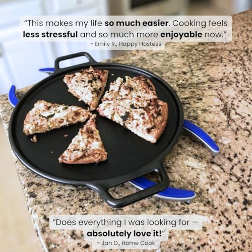 Trivae Pot Lid Holder – 4-in-1 Pot Lid Holder While Cooking, Pan Lid Holder, Trivet & Cake Stand – Versatile Kitchen Tool for Hot Pots, Serving & Display – Space-Saving, Heat-Resistant Stand - color: Royal Blue