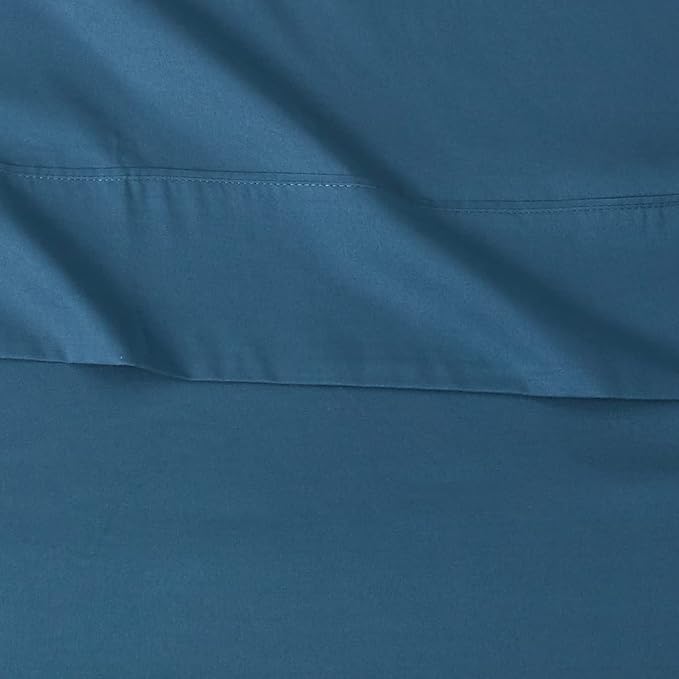 Amazon Basics Lightweight Super Soft Easy Care Microfiber 4-Piece Bed Sheet Set with 14-Inch Deep Pockets, Full, Dark Teal, Solid
