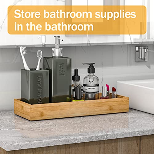 Utensil Organizer Silverware Drawer Organizer-Stackable Bamboo Flatware Caddy Cutlery Holder, Wooden Storage Boxes Tray for Bedroom,Office, Bathroom, Vanity & Garage Tool Organization(15"6"2.5") - size: 15x6x2.5inch