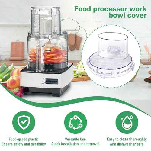 DLC-10 Series Work Bowl Cover 7-Cup DLC-117BGTXT-1 Food Processor Replacement Parts for Tritan Cuisinart,This Cover Features 4 Tabs On The Bottom Rim,Will Only Work With a Tritan Workbowl