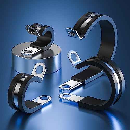 20 PCS 1/4 Inch Stainless Steel Cable Clamps - Insulated, Hose & Pipe Clamps
