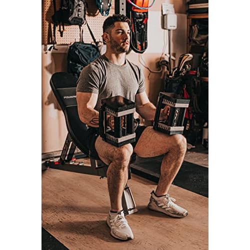 PowerBlock Small Compact Stand, Dumbbell Rack & Weight Rack, Folds Flat For Easy Storage, Use with PowerBlock Expandable Dumbbells, Home Gym Strength Training, Pack of 1