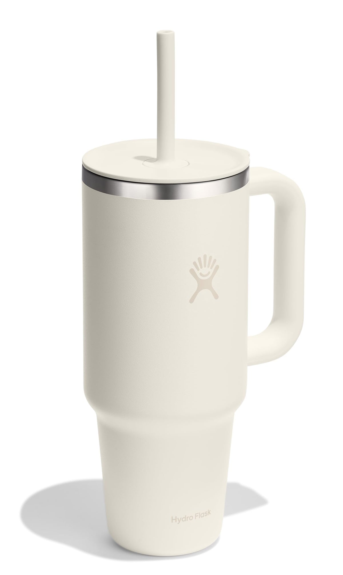 Hydro Flask 40 Oz Travel Tumbler with Handle, Lid and Straw - Insulated Stainless Steel in 40 Oz Ivory