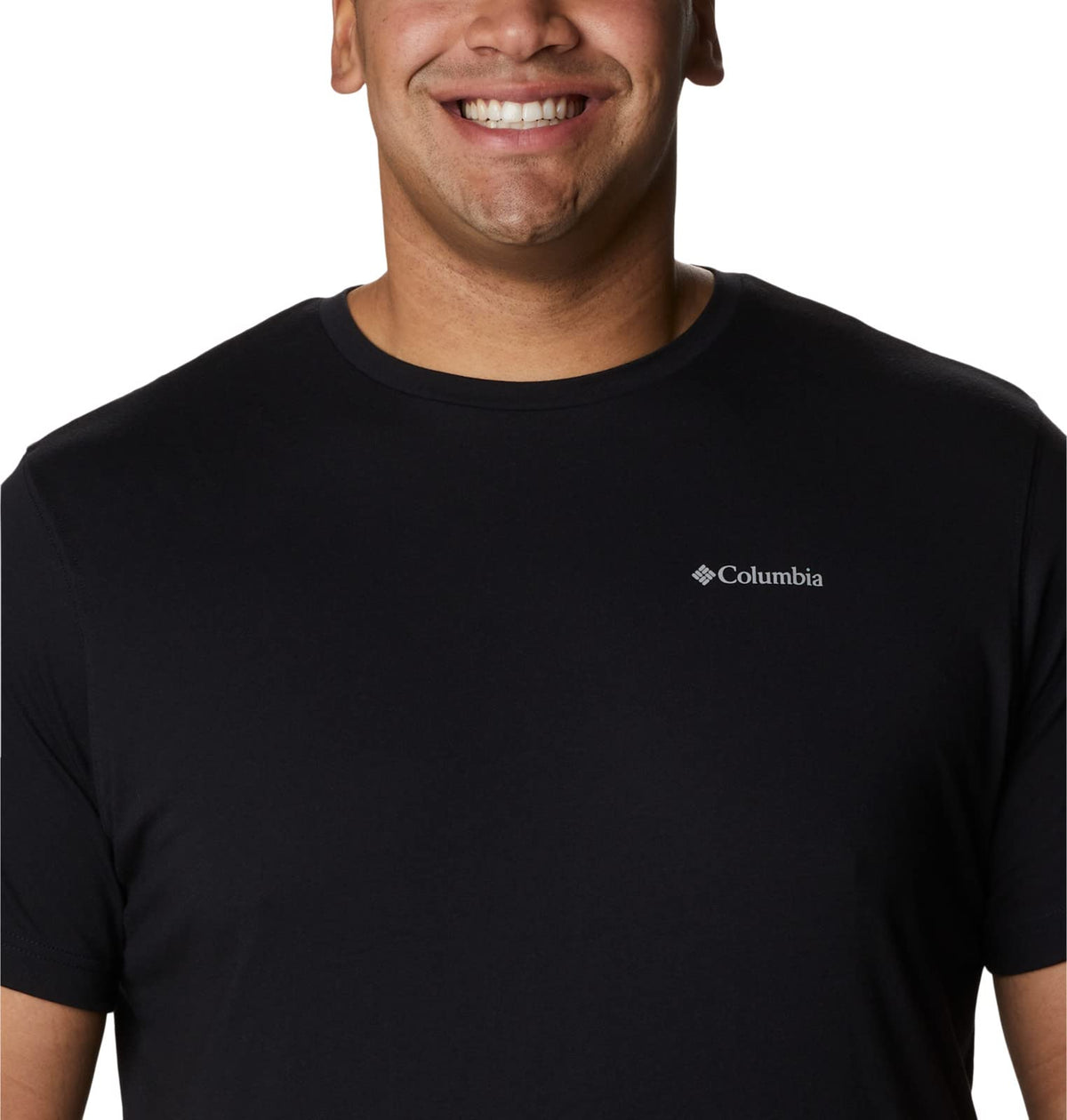 Columbia Men's Thistletown Hills Graphic Short Sleeve, Olive Green Heather/Wanderland Graphic, 1X