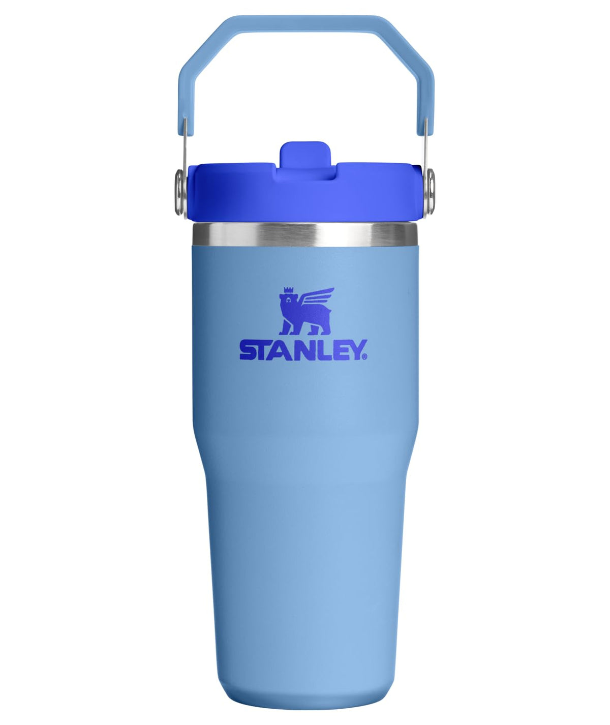 STANLEY IceFlow 2.0 Flip Straw Tumbler with Handle 14 oz | Twist On Lid and Flip Up Straw | Leakproof Water Bottle | Insulated Stainless Steel | BPA-Free | Blue Sky