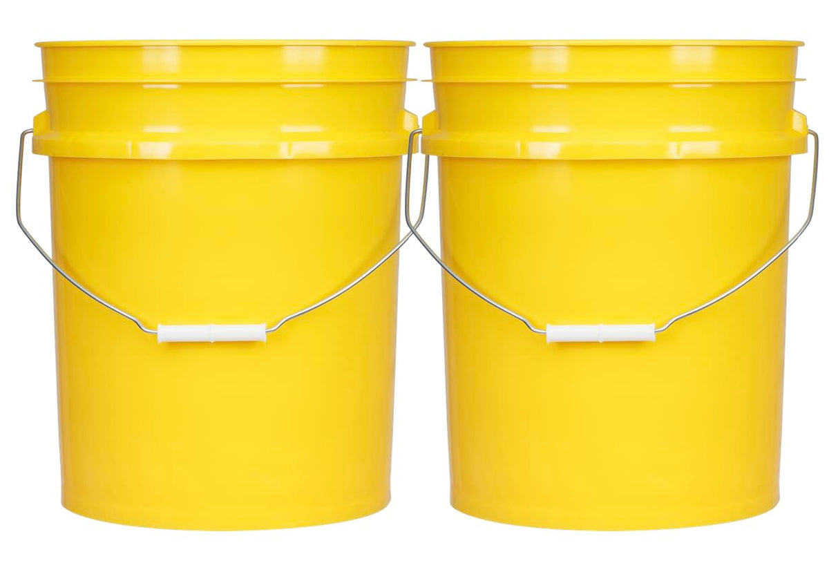 House Naturals 5 Gallon Premium HPDE Plastic Bucket - Made in USA Food Grade Container, BPA Free All Purpose Pail (5, Red)