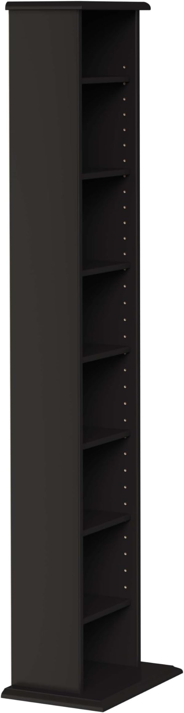 Prepac Narrow Cabinet Media, Slim Multimedia Storage Tower, Black