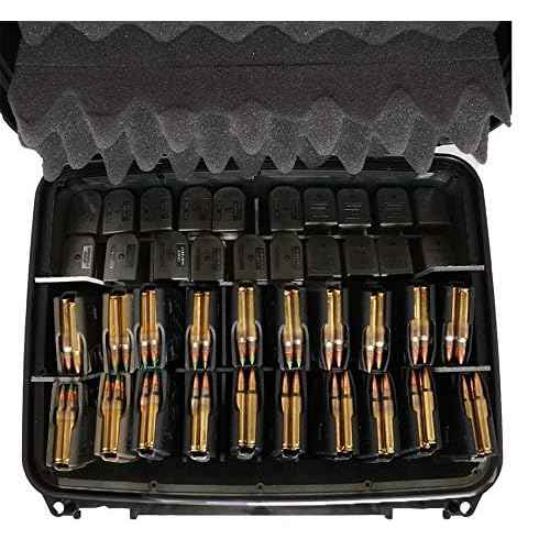 Case Club 20 AR-15 (5.56/.223) Magazines & 20 Pistol Magazines Waterproof Storage Case