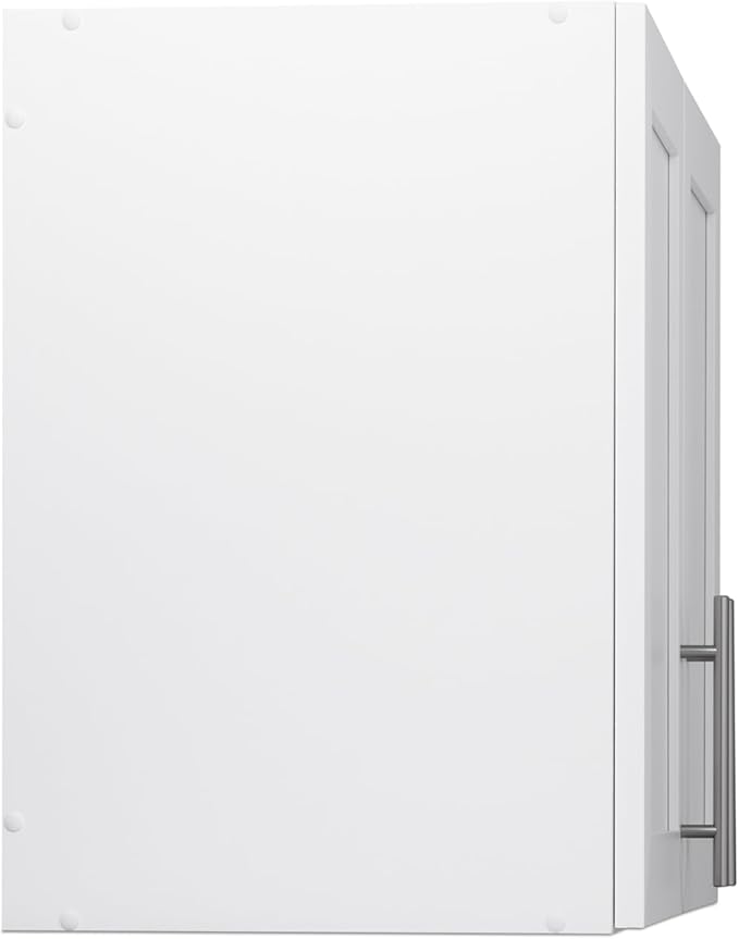 Prepac Elite 24" H Wall Cabinet with Panel Doors, White Storage Cabinet, Bathroom Cabinet, Pantry with 1 Adjustable Shelf 16.75" D x 32" W x 24" H, WSUR-1002-1