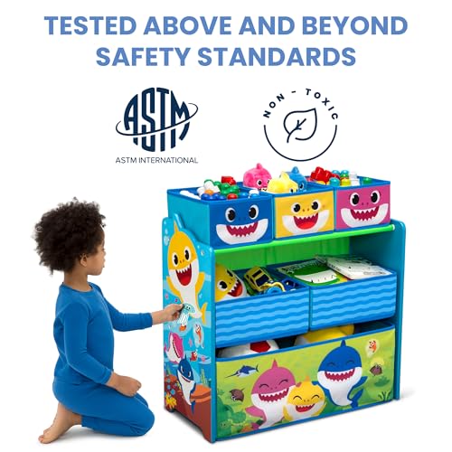Baby Shark Design & Store 6 Bin Toy Storage Organizer by Delta Children - color: Baby Shark