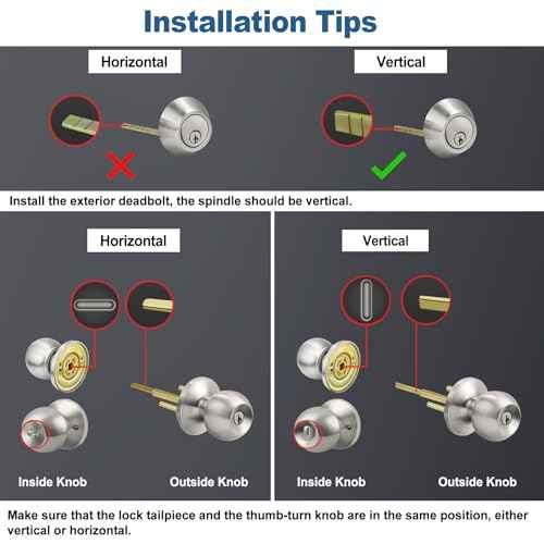 BESTTEN 3 Pack Keyed Alike Exterior Door Knobs and Single Cylinder Deadbolts Combo Set, Satin Nickel Entry Door Knobs with Locks and Keys for Entrance and Front Door