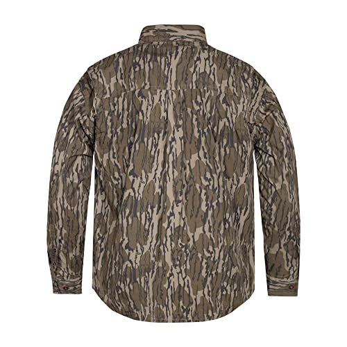 Mossy Oak Men's Long Sleeve Camo Hunting Shirts Cotton Mill