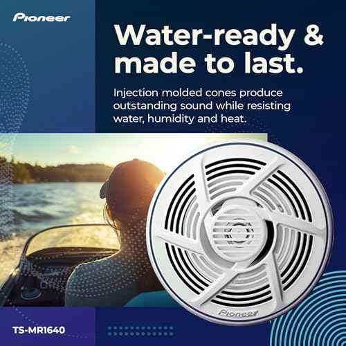 Pioneer Mobile TS-MR1640 6.5-Inch 2-Way Marine Speakers, gold, One Size