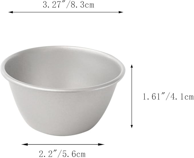 Proshopping Nonstick Pie Tart Baking Mold 6 Pack, 3 Inch Carbon Steel Tin