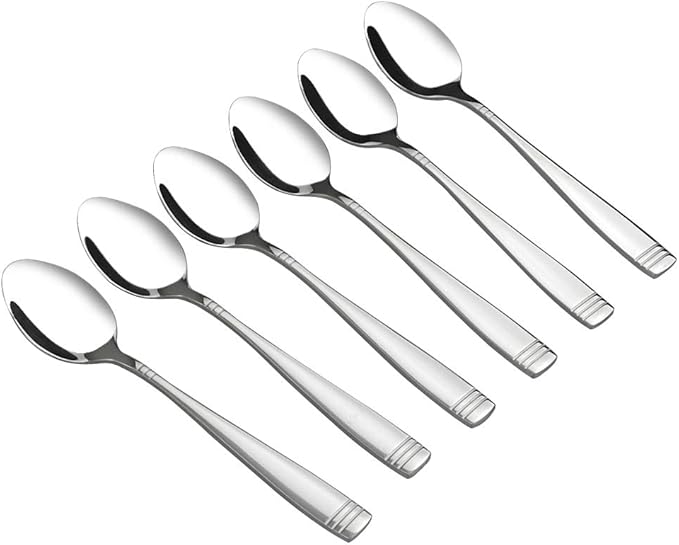 DynkoNA 12 Pieces Small Stainless Steel Spoons, Stainless Steel Teaspoon