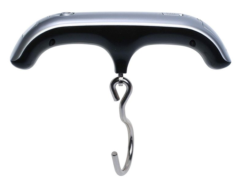 American Weigh Scales Digital Hanging Luggage Scale for Traveling or Weighing Suitcases, Backlit LCD Screen 110lbs x 0.2lbs, LS-110
