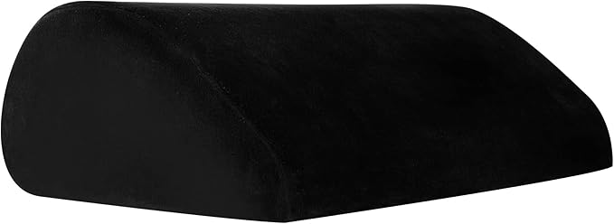 Amazon Basics Foam Foot Rest for Under Desk, Supportive Stool for Home and Office with Washable Cover, 5.1 x 10.2 x 17.3 in, Black