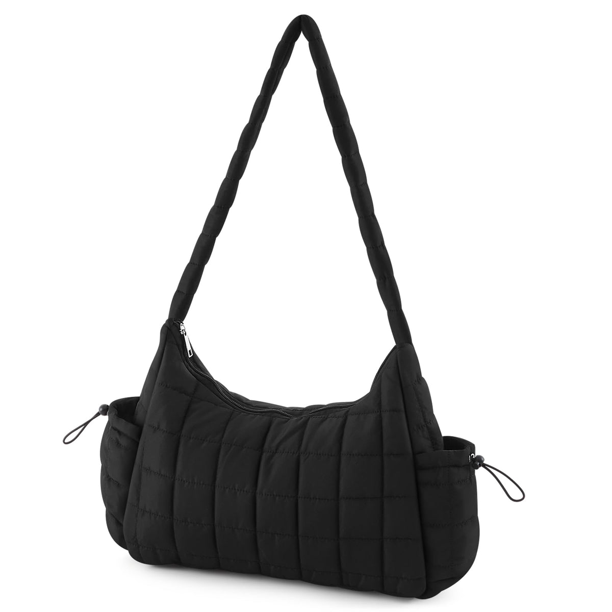 Locmeo Quilted Mini Gym Bag for Women Girls Small Gym Duffle Bag with Wet Compartment Quilted Quilted Carry on Weekender Bags with 2 Pocket for Women Sport Workout Travel, Black